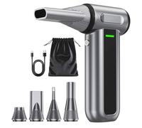 CAZSTYK Potente soplador y aspiradora de 130000 rpm, plumero de aire de mano de doble función para el hogar, oficinas y uso al aire libre, extractor propulsado por USB C