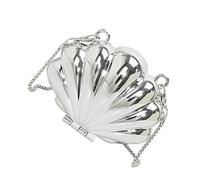 CAZSTYK Práctica bolsa pequeña de acrílico duro con correa de cadena de cuentas, ideal para viajes diarios y uso laboral. Bolsa de cadena con cuentas, Silver, version A