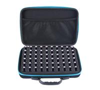 CAZSTYK Práctica funda de transporte de aceites esenciales de EVA con inserto de espuma, contenedor de almacenamiento con capacidad para 60 botellas, bolsa a prueba de polvo y golpes, Blue