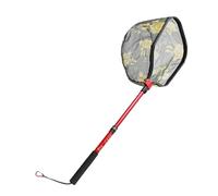 CAZSTYK Red de aterrizaje permanente de fibra de vidrio que resalta el plan de colapso y contra el deslizamiento, mango extensible, para todas las condiciones de pesca, red de aterrizaje