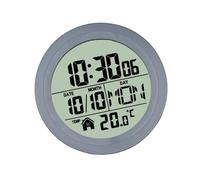 CAZSTYK Reloj de pared digital grande con fecha, día, temperatura, funciona con pilas, reloj de baño con ventosa, regalo grande, reloj de baño de agua con ventosa
