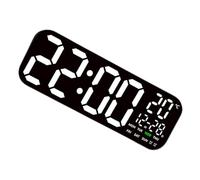 CAZSTYK Reloj de pared digital grande multifuncional con control remoto, pantalla de temperatura, atenuación automática, para decoración del hogar u oficina, reloj despertador con pantalla de