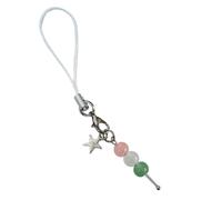 CAZSTYK Simple Bead Star Charm Cadena Colgante Correa de Teléfono Llavero Correa de Bolsillo Colgante Decoración para Bolso, Bolso, Bolso, Estrella Teléfono Correas Lindo Cordón para Mujeres Titulares
