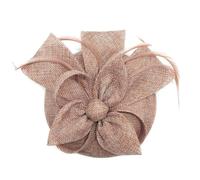 CAZSTYK Sombrero de fiesta de té con clip extraíble para el pelo, accesorios para eventos nupciales para novia, damas de honor, evento, velos desmontables, tocado, champán, Talla única