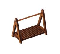 CAZSTYK Soporte de madera en miniatura para pan de alimentos, estante para tartas para casas de muñecas de 1/12, cocinas, muebles decorativos creativos imaginativos, estantes de casas de muñecas