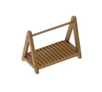 CAZSTYK Soporte de madera en miniatura para pan de alimentos, estante para tartas para casas de muñecas de 1/12, cocinas, muebles decorativos creativos imaginativos, estantes de casas de muñecas