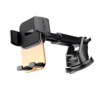 CAZSTYK Soporte de teléfono de coche ajustable de 360 grados, brazo de extensión telescópico para salpicadero, parabrisas, ventilación, montaje universal, soporte de teléfono de coche