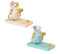 CAZSTYK Soporte decorativo para teléfono inteligente con forma de caballos de la suerte, colofonia, caballos de la suerte, teléfono estable para el hogar, riqueza, escritorio, base de teléfono