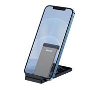CAZSTYK Soporte plegable portátil de aleación de aluminio para teléfono, ángulos ajustables para teléfonos inteligentes, apto para viajes, base plegable para teléfono