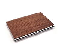 CAZSTYK Tarjetero negro para funda, mantiene las tarjetas de visita en perfectas condiciones, 3.62 x 2.36 x 0.39 pulgadas, soportes de madera para exhibición