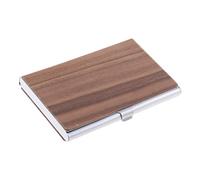CAZSTYK Tarjetero negro para funda, mantiene las tarjetas de visita en perfectas condiciones, 3.62 x 2.36 x 0.39 pulgadas, soportes de madera para exhibición