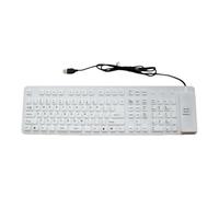 CAZSTYK Teclado de silicona 109 de tamaño completo, diseño ligero que ahorra espacio, ideal para viajes, trabajo, uso en rollo