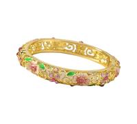 CAZSTYK Tréboles esmaltados de aleación con acabado artístico de aceite de goteo y diseños étnicos de abalorios de aceite de goteo, artesanía que simboliza la suerte, el amor y la esperanza, talla