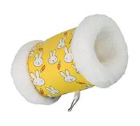 CAZSTYK Túnel decorativo de felpa refugio casa interior jaula para mascotas calor y estimulación de actividad, túnel de enriquecimiento juguete suave escondite