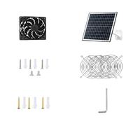 CAZSTYK Ventilador solar inteligente que regula la temperatura para cooperativas de pollo, 20 W, ajuste automático de velocidad, mantenimiento, ideal para aves de corral