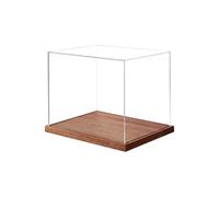 CAZSTYK Vitrina de acrílico para cascos de fútbol, béisbol, motocicleta, con base de madera, para entusiastas de los deportes