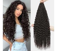 CAZSYSDD Preenterring Bohemia Twist Crochet Hair olas agua rizadas para recibir olas profundas senegalés Twist crochet + herramientas de modelado (4#, 24 inch (Pack of 8))