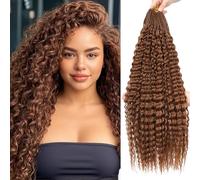 CAZSYSDD Preenterring Bohemia Twist Crochet Hair olas de agua micro trenzas rizadas para recibir olas profundas senegalés Twist crochet + herramientas de modelado (30#, 18 inch (Pack of 8))