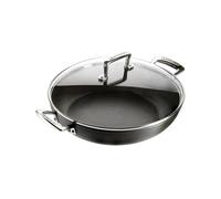 Le Creuset Cacerola de aluminio antiadherente con tapa, diámetro 26 cm, para todas las fuentes de calor, incluso la inducción, Antracita/Plateado, 51107260010502