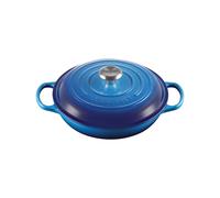 Le Creuset Cacerola baja de hierro fundido, 30 cm, 3, 5 L, Azure, 21180302202430