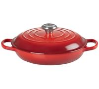 Le Creuset Colección Signature Cacerola Baja, Hierro Fundido, Rojo Cereza, 26 cm