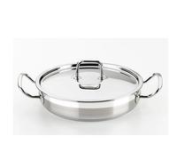 BRA Profesional Rustidera con Tapa, 30 cm, Acero Inoxidable 18/10