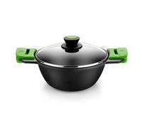 BRA Prior | Cacerola cóncava, Aluminio fudido, Negro, 28 cm