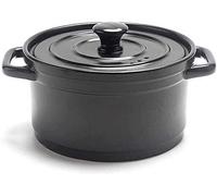 Cazuela clásica de cerámica refractaria con tapa, cazuela de cerámica con tapa, horno holandés redondo de cocción lenta, cerámica antiadherente saludable, cacerola de cerámica para la cocina del hogar