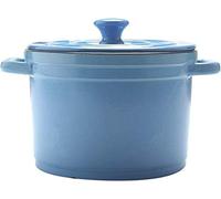 Cazuela clásica de cerámica refractaria con tapa, cazuela de cerámica con tapa, horno holandés redondo de cocción lenta, cerámica antiadherente saludable, cacerola de cerámica para la cocina del hogar