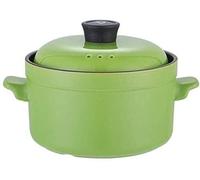 Cazuela clásica de cerámica refractaria con tapa, olla esmaltada, cazuela de hierro fundido, cacerola de horno holandés con tapa, saludable y no se decolora, cacerola de cerámica para la cocina del