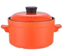 Cazuela clásica de cerámica refractaria con tapa, olla esmaltada, cazuela de hierro fundido, cacerola de horno holandés con tapa, saludable y no se decolora, cacerola de cerámica para la cocina del