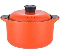 Cazuela clásica de cerámica refractaria con tapa, olla esmaltada, cazuela de hierro fundido, cacerola de horno holandés con tapa, saludable y no se decolora, cacerola de cerámica para la cocina del