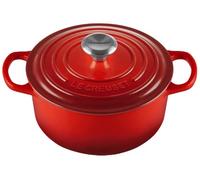 Le Creuset Colección Signature Hierro Fundido Cacerola Redonda, Rojo (Cereza), 18 cm