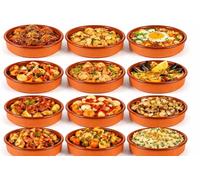 Cazuela de Barro Estilo Tradicional, Terracota, 16 cm, Pack de 12 Unidades