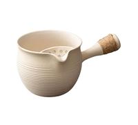 cazuela de cerámica, Cacerolas pequeñas de cobre, tetera china con colador y asa antiescaldaduras, jarra leche(Large White)