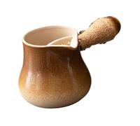 cazuela de cerámica, Cacerolas pequeñas de cobre, tetera china con colador y asa antiescaldaduras, jarra leche(Small Brown)