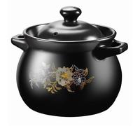 Cazuela de cerámica, olla sopa antiadherente, cacerola comida fondo grueso, utensilios cocina, for estofado, for el hogar Para Todo Tipo De Estufas(4.2L for 4-5 People)