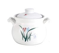 Cazuela de utensilios de cocina, olla de tierra, olla pequeña, resistente al calor, buen efecto de preservación del calor, embalaje seguro, saludable y seguro, duradero (2.2 l/2.4 l/3.2 l/blanco) 4.2
