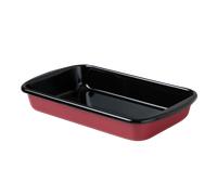 Riess, 0436-020, Cacerola 38/22,5, Classic - Color rojo, dimensiones 38 x 21,5 cm, altura 7,0 cm, esmalte, rojo/negro, sartén para asar, inducción