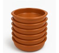 Cazuela tartera olla baja en barro esmaltado - AIR FRYER - HORNO - MICROONDAS - LAVAVAJILLAS - FUEGO DIRECTO (PACK 6-12 CMS)