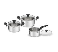 Batería de Cocina Tefal Primary E308S674/ Cazo Ø16cm/ Cacerola Ø18cm/ Cacerola Ø20cm/ Aluminio/ Apta para Inducción