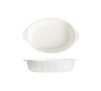 Cazuelas para horno Plato for hornear queso de doble oreja Color esmaltado cerámica, plato for en casa, ovalado gran capacidad for