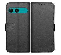 Cazy - Carcasa compatible con Sony Xperia 10 VII con tarjetero - Bookcase Classic - Negro