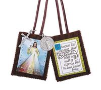 CB católica cristiana divino misericordia Jesucristo Scapular con medallas de la promesa escapular de nuestra señora