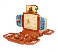 CB Games - Juego de mesa de hundir la flota, 25x37x24 cm, juego clásico o versión pirata, tablero compacto y plegable, 2 paneles, fichas blancas y rojas, juegos de mesa clásicos, juegos de estrategia,
