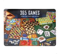 COLORBABY CB Games Pack 365 Juegos de Mesa, Caja metálica, 10 tableros multijuego, Fichas, 7 Dados, Juego de la oca, Backgammon, 1 a 8 Jugadores, Juguete Educativo, Juguetes +6 años (39521)