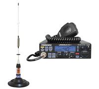 CB President Lincoln II + CB Antena PNI ML70 Radio Kit, Longitud 70cm, 26-30MHz, 200W