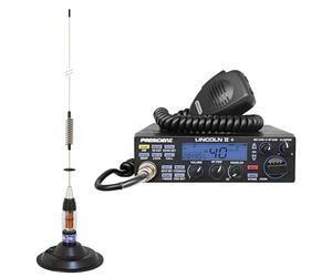 CB President Lincoln II + CB Antena PNI ML70 Radio Kit, Longitud 70cm, 26-30MHz, 200W