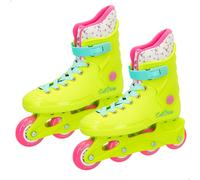 CB Riders - Patines en línea, Color amarillo neón, Cierre ajustable con hebilla y cordones, Talla 36-37/38-39, A partir de 3 años, Máximo 50 kg, Patinetes en línea infantiles, Modernos y llamativos