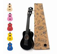 CB SKY - Ukelele soprano de 53 cm para niños/principiantes (negro)